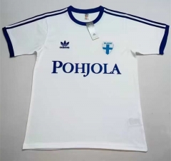 Retro Version 1982 Finland Home White Thailand Soccer Jersey AAA-8381
