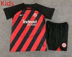 2023-2024 Eintracht Frankfurt Home Red&Black Stripe Kids/Youth Soccer Uniform-7809