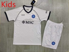 2023-2024  Napoli Away White Kid/Youth Soccer Uniform-7809