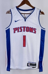 2023-2024 Detroit Pistons White #1 NBA Jersey-311