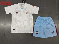 2023-2024 Aston Villa Away White Kids&Youth Soccer Uniform-8679