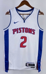 2023-2024 Detroit Pistons White #2 NBA Jersey-311