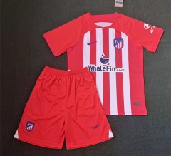 2023-2024 Atletico Madrid Home Red&White Soccer Uniform-3454