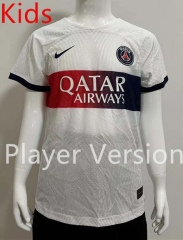 (Without Shorts) Player Version 2023-2024 Paris SG Away White Thailand Kids/Youth Soccer jersey-SJ