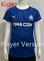 (Without Shorts) Player Version 2023-2024 Olympique de Marseille Away Blue Thailand Kids/Youth Soccer jersey-SJ