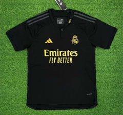 (S-4XL) 2023-2024 Real Madrid 2nd Away Black Thailand Soccer Jersey AAA-403