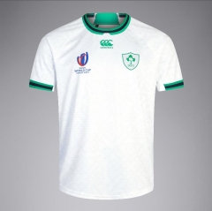 (S-5XL)  Ireland Away White Rugby Shirt