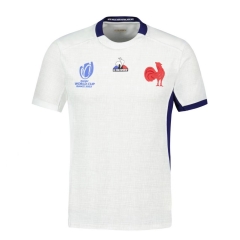 (S-5XL) 2023 France Away White Thailand Rugby Shirt