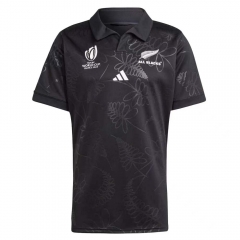 (S-5XL) 2023 World Cup New Zealand Home Black Thailand Rugby Jersey