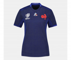 2023 World Cup France Home Royal Blue Thailand Women Rugby Shirt