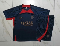 2023-2024 Paris SG Royal Blue Short-sleeved Thailand Soccer Tracksuit-815