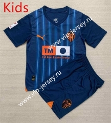 2023-2024 Valencia Away Blue Kids/Youth Soccer Uniform-AY