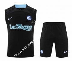2023-2024 Inter Milan Black Thailand Soccer Vest Uniform-418