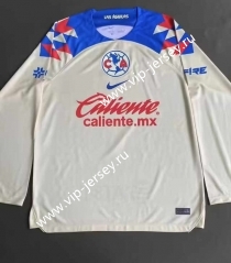 2023-2024 Club America Home Yellow LS Thailand Soccer Jersey AAA-912