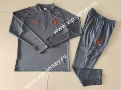 2023-2024 Manchester City Grey Thailand Soccer Tracksuit Uniform-GDP