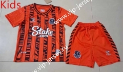 2023-2024 Everton Away Orange Kids/Youth Soccer Uniform-507