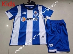 2023-2024 Porto Home Blue&White Kids/Youth Soccer Uniform-507