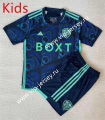 2023-2024 Leeds United Away Royal Blue Kids/Youth Soccer Uniform-AY