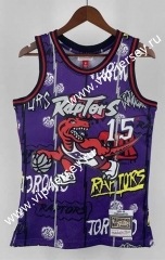Retro Version 98-99 Toronto Raptors Mitchell&Ness Graffiti Purple #15 NBA Jersey-311
