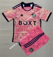2023-2024 Leeds United 2nd Away Pink Soccer Uniform-AY
