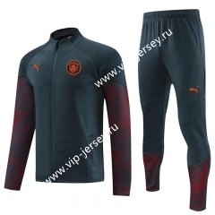 2023-2024 Manchester City Dark Grey Thailand Soccer Jacket Uniform-4627