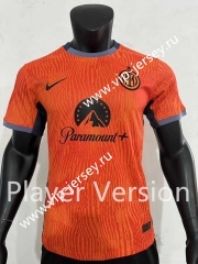 Player Version 2023-2024 Inter Milan 2nd Away Orange Thailand Soccer Jersey AAA-SJ