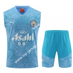 2023-2024 Manchester City Sky Blue Thailand Soccer Vest Uniform-4627