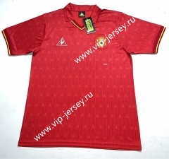 Retro Version 88-91 Spain Home Red Thailand Soccer Jersey AAA-2282