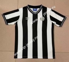 Retro Version 1983 Newcastle United Home Black&White Thailand Soccer Jersey AAA-2282