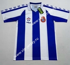 Retro Version 84-89 RCD Espanyol Home Blue&White Thailand Soccer Jersey AAA-2282
