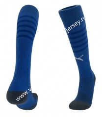 2023-2024 Al Nassr FC Home Blue Soccer Socks-B405