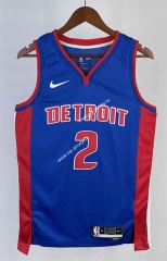 2023-2024 Detroit Pistons Away Blue #2 NBA Jersey-311
