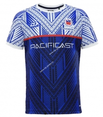 2024 Samoa Away Blue Thailand Rugby Jersey