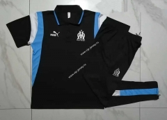 2023-2024 Olympique de Marseille Black Thailand Polo Uniform-815