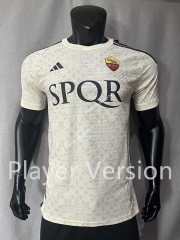 Player Version 2023-2024 Roma Away WhiteThailand Soccer Jersey AAA-CS