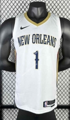 2023 New Orleans Pelicans Honorary Edition White #1 NBA Jersey-311
