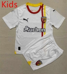 2023-2024 RC Lens 2nd Away White Kids/Youth Soccer Uniform-AY
