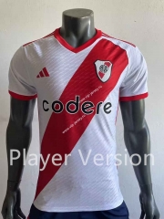 Player Version 2023-2024 River Plate Home White Thailand Soccer Jersey AAA-518