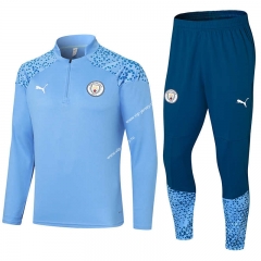 2023-2024 Manchester City Blue Thailand Soccer Jacket Uniform-411
