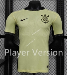 Player Version 2023-2024 Corinthians 2nd Away Yellow Thailand Soccer Jersey AAA-888