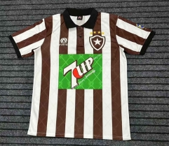 Retro Version 1995 Botafogo de FR  Home Brown&White Stripe Thailand Soccer Jersey AAA-7568