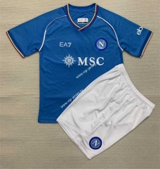 2023-2024 Napoli Home Blue Soccer Uniform-AY