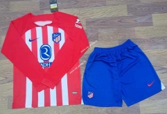 2022-2023 Atletico Madrid Home Red&White LS Thailand Soccer Uniform AAA-709