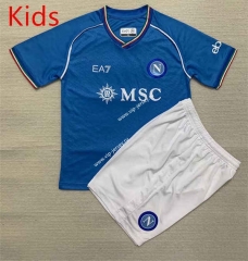 2023-2024 Napoli Home Blue Kid/Youth Soccer Uniform-AY