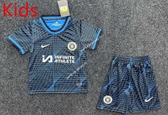 2023-2024 Chelsea Away Blue&Black Kid/Youth Soccer Uniform-GB