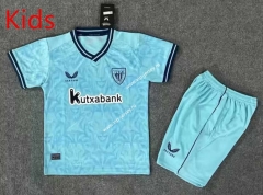 2023-2024 Athletic Bilbao Away Blue Kids/Youth Soccer Unifrom-8975