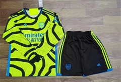 2023-2024 Arsenal Away Fluorescent LS Thailand Soccer Uniform AAA-709