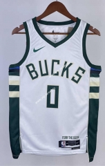 2023 Milwaukee Bucks Home White #0 NBA Jersey-311