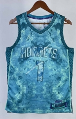 2023 Charlotte Hornets Honorary Edition Blue #1 NBA Jersey-311