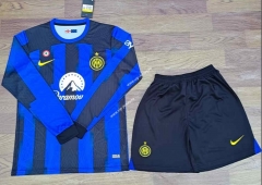 2022-2023 Inter Milan Home Blue&Black LS Thailand Soccer Uniform AAA-709